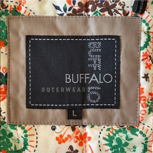 Buffalo David Bitton Womens Jacket Large Brown Parka Faux Fur Hooded Winter - Picture 7 of 10